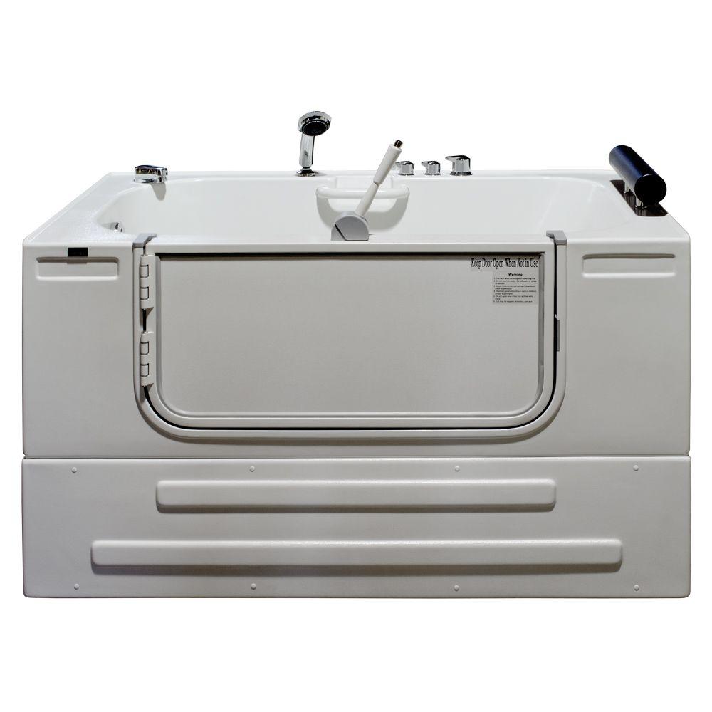 Homeward Bath Neptune 5.17 ft. Left Drain Sit-In Bathtub with Heated Air in... by Homeward Bath