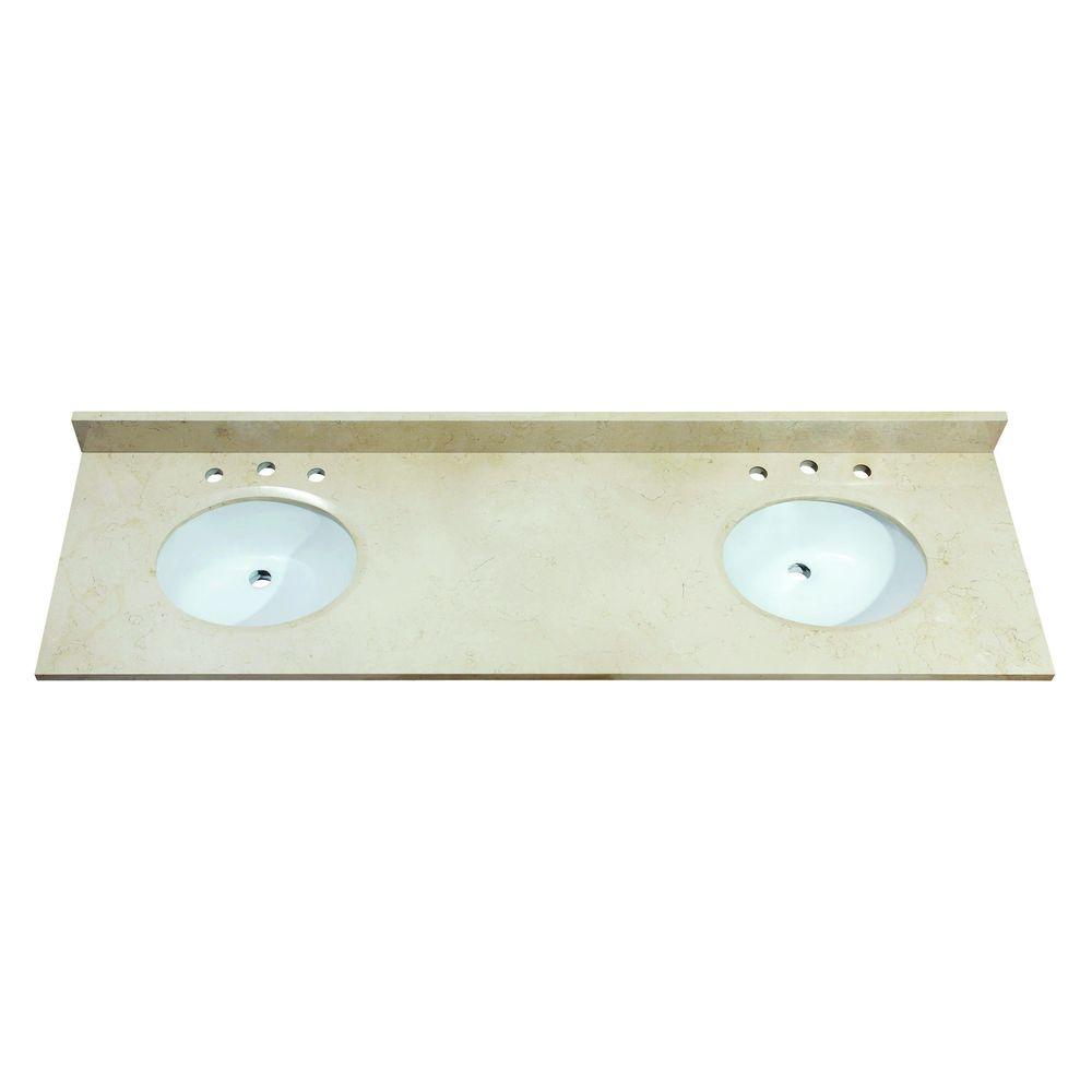 Avanity 61 in. Marble Vanity Top in Gala Beige without BasinSUT61GB