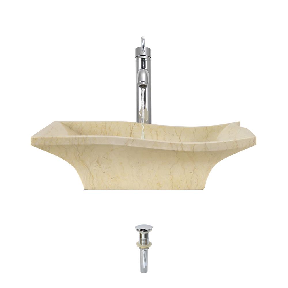 Mr Direct Stone Vessel Sink In Egyptian Yellow Marble With 718