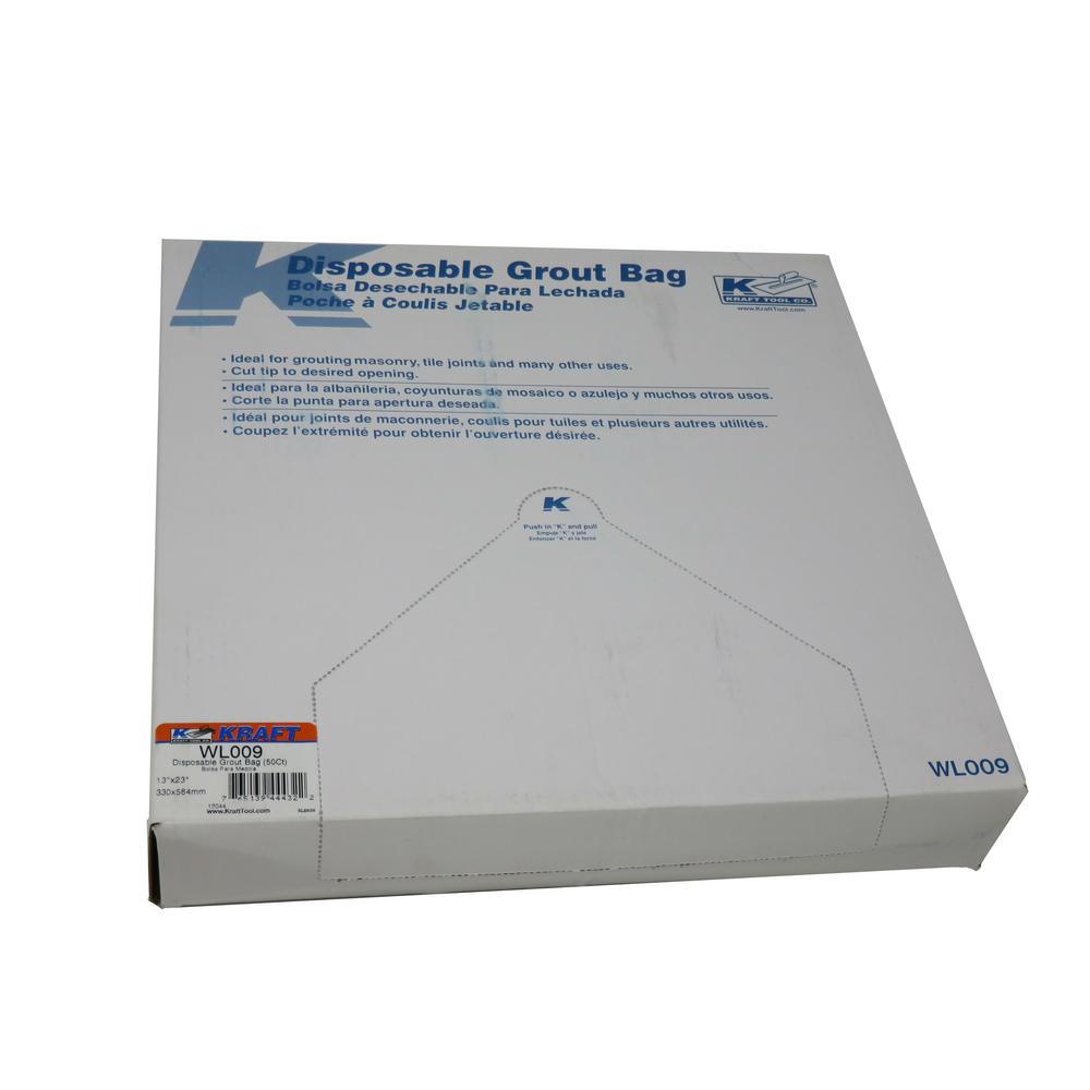 Kraft Tool Co Disposable Grout Bags 50 Pack
