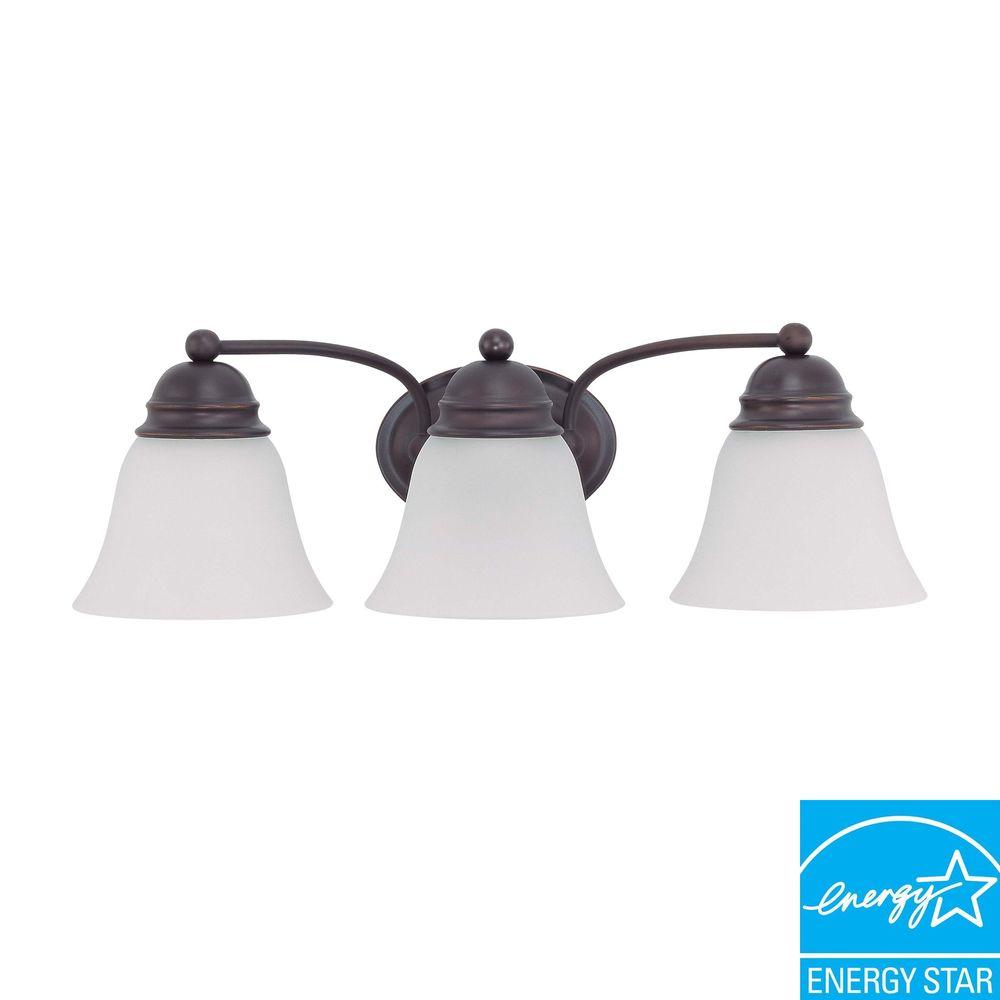 Green Matters 3Light Mahogany Bronze Fluorescent Wall Vanity LightHD