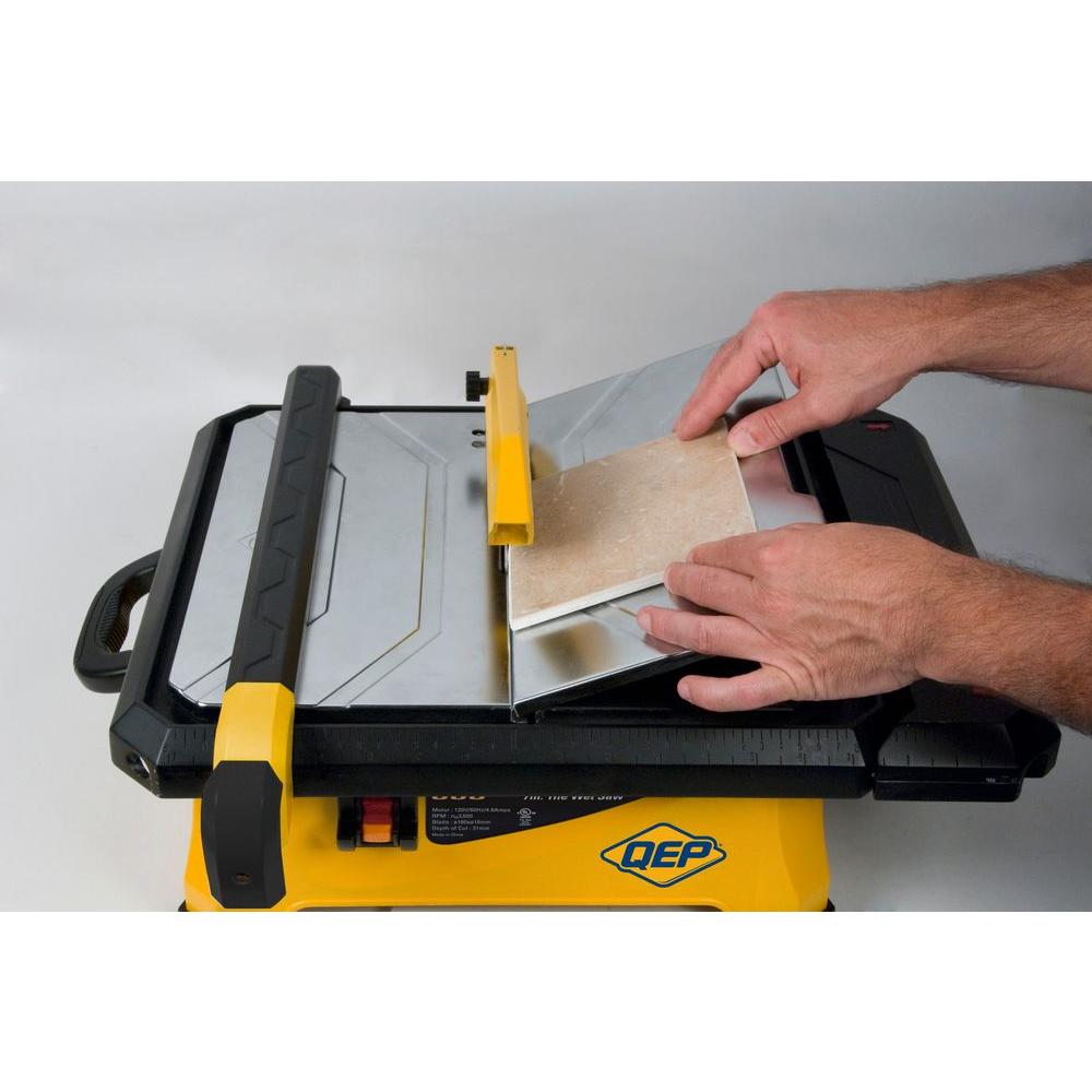 Qep Wet Tile Saw 3 4hp 7 Diamond Blade Miter Ceramic Porcelain 100 Satisfaction Guaranteed Qep Wet Tile Saw