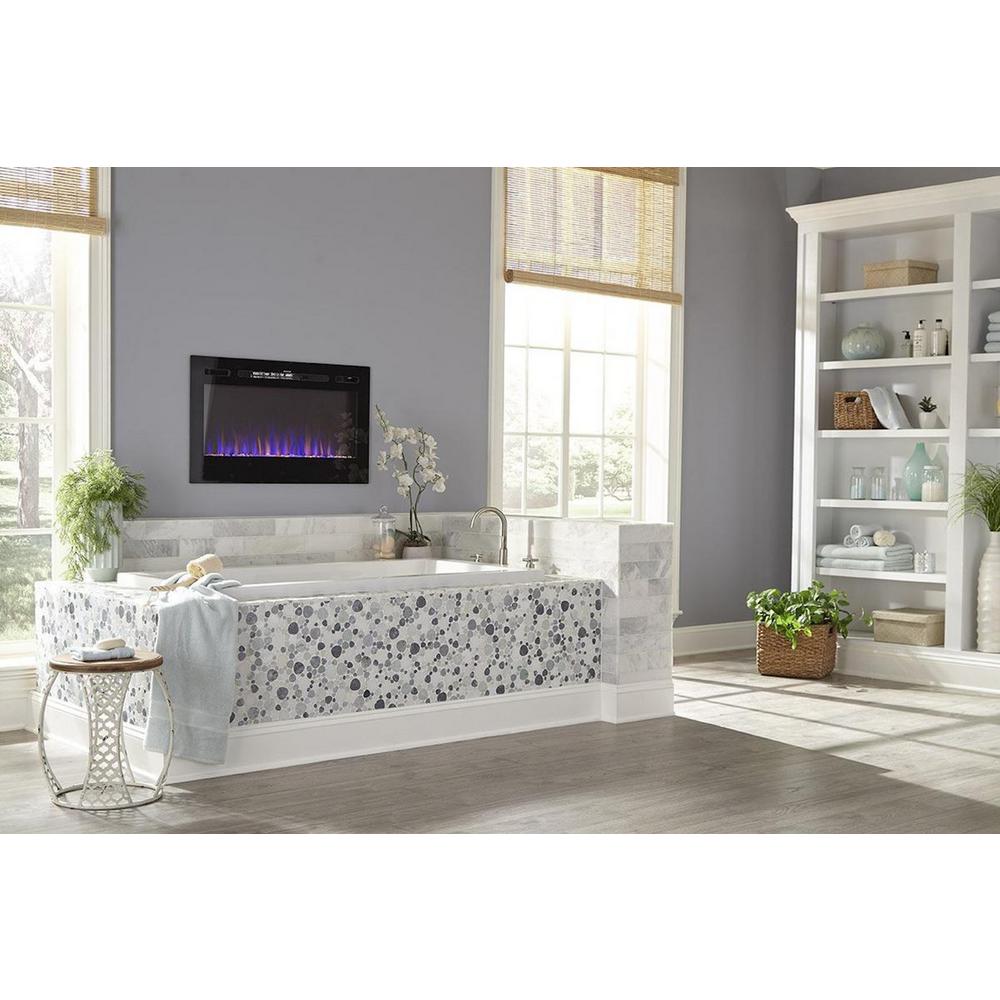 Edenbranch 36 In Led Wall Mounted Or Recessed Electric Fireplace