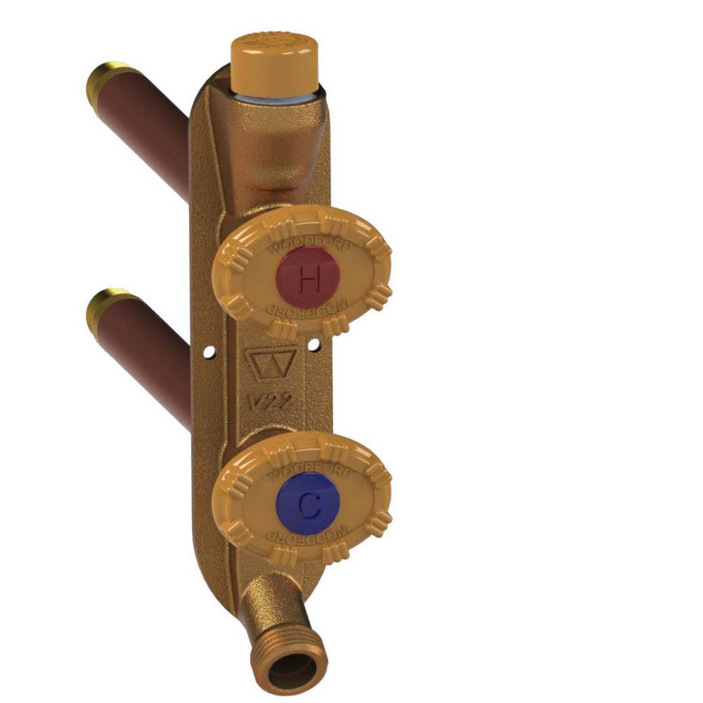 Woodford 1/2 in. PEX x 24 in. L Model 22 Freezeless Brass AntiRupture