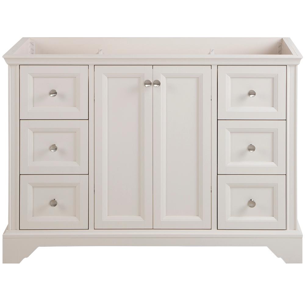 Nickel Cream The Home Depot Stratfield 48 In W X 21 69 D 34 25 H Bath