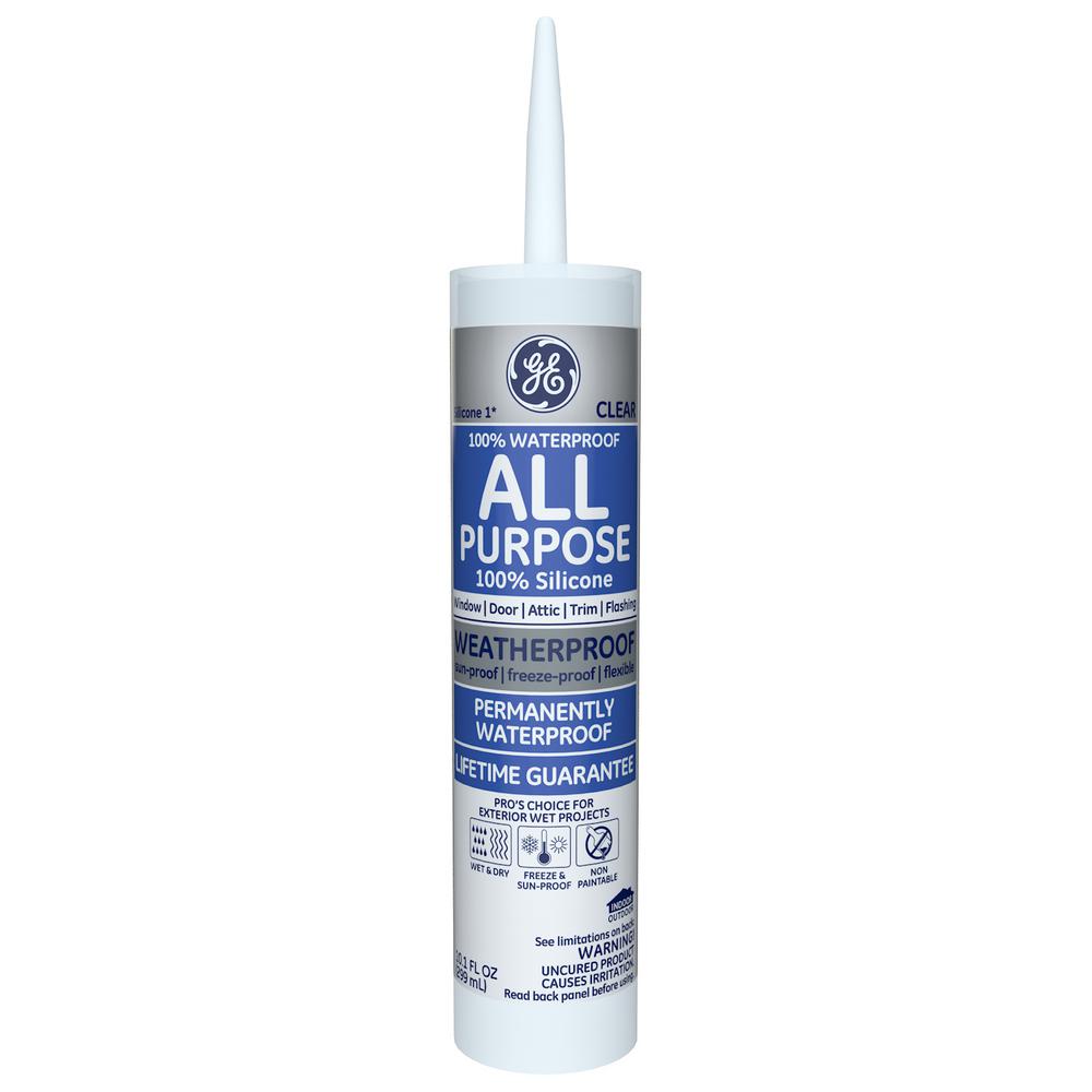 Ge Supreme Silicone 10 1 Oz Crystal Clear Granite And Marble Caulk All Purpose Silicone 1 10 Oz Clear Window And Door Caulk