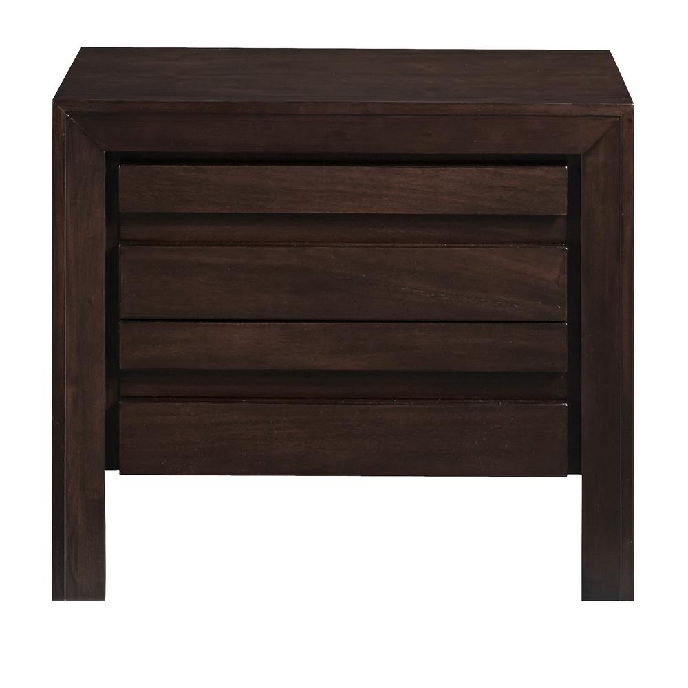 Unbranded Element 2 Drawer With Charging Station Chocolate Brown Nightstand 22 In H X 26 In W X 16 In D 4g2281p The Home Depot