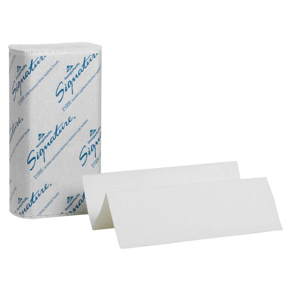 Georgia-Pacific Professional Series Premium 1-Ply Multifold Paper Towels by GP PRO 8 Packs Per Case Georgia-Pacific 250 Towels Per Pack 2212014 White