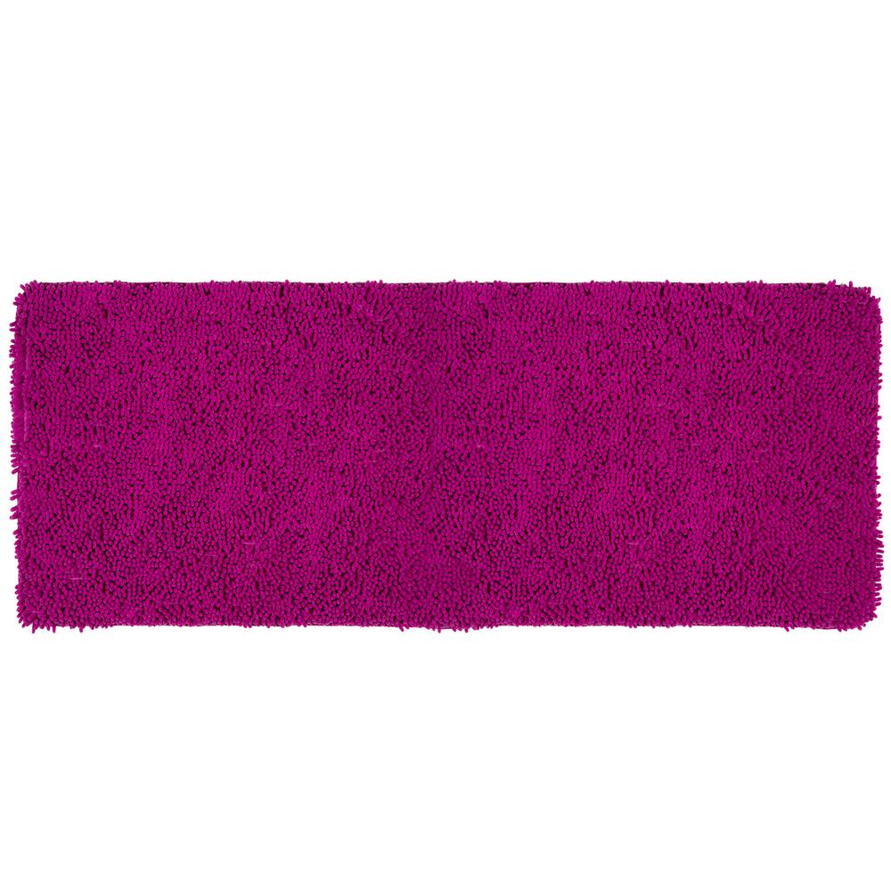 Lavish Home Shag Pink 24 in. x 60 in. Memory Foam Bath Mat6719P The Home Depot