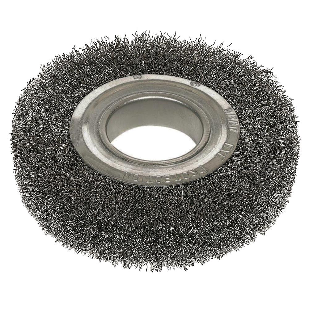 Robtec 6 in. x 2 in. Arbor Hole Crimped Wire Wheel Brush600WCCA12