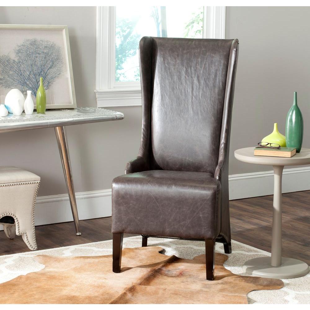 Safavieh Bacall Antique Brown Bicast Leather Dining Chair-MCR4501N Safavieh Bacall Antique Brown Bicast Leather Dining Chair - Safavieh Bacall Antique Brown Bicast Leather Dining Chair-MCR4501N