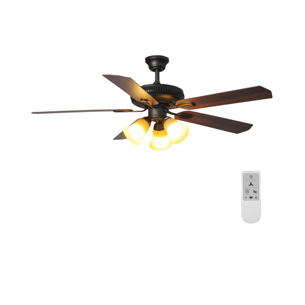 Hampton Bay Glendale 52 In Led Oil Rubbed Bronze Ceiling Fan With