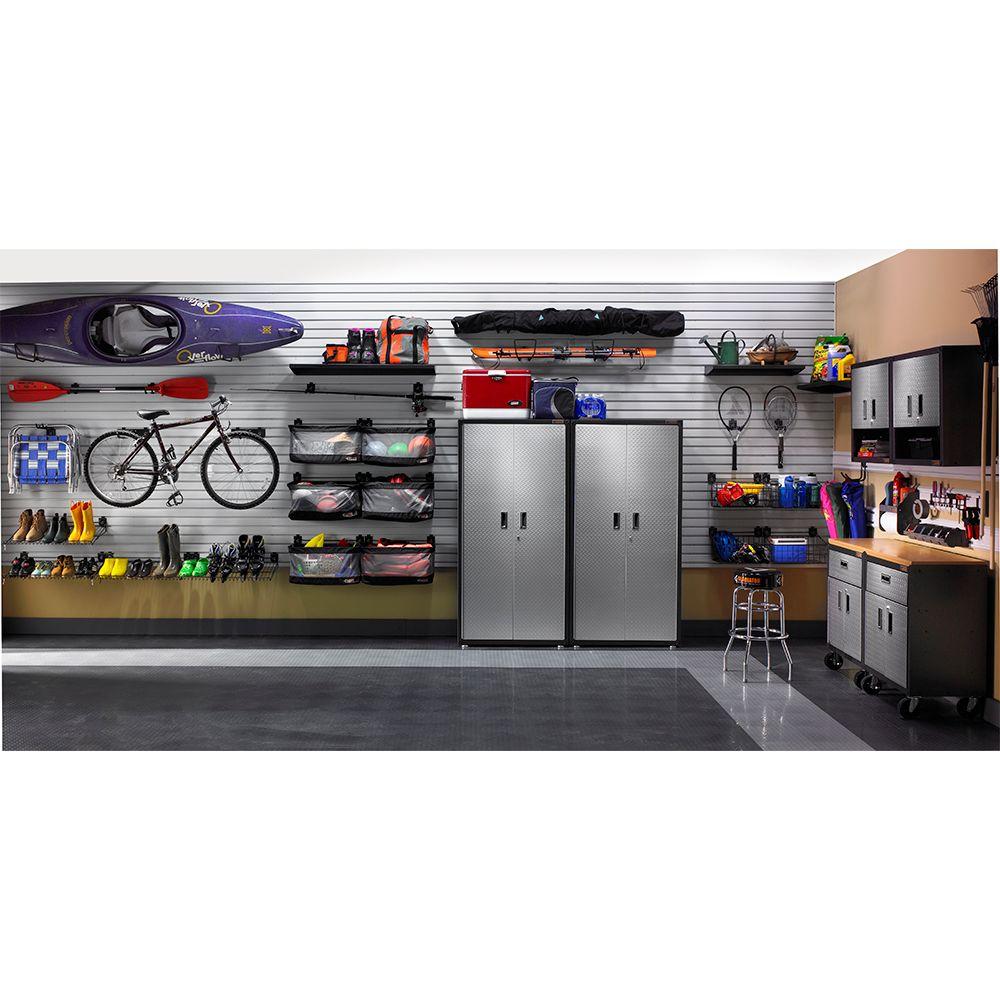 Gladiator Ready To Assemble 28 In H X W 12 D Steel 2 Door Garage Wall Cabinet With Shelf Silver Tread Gawg28kdyg The Home Depot - Garage Wall Mounted Shelving Home Depot Gladiator Ready To Assemble 28 In H X W 12 D Steel 2 Door Garage Wall Cabinet With Shelf Silver Tread Gawg28kdyg The Home Depot - Garage Wall Mounted Shelving Home Depot