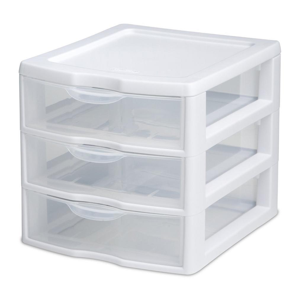ASPEN 3 Drawer Storage Trolley-Office/Beauty Salon/Home Storage Cart/White-BR094 