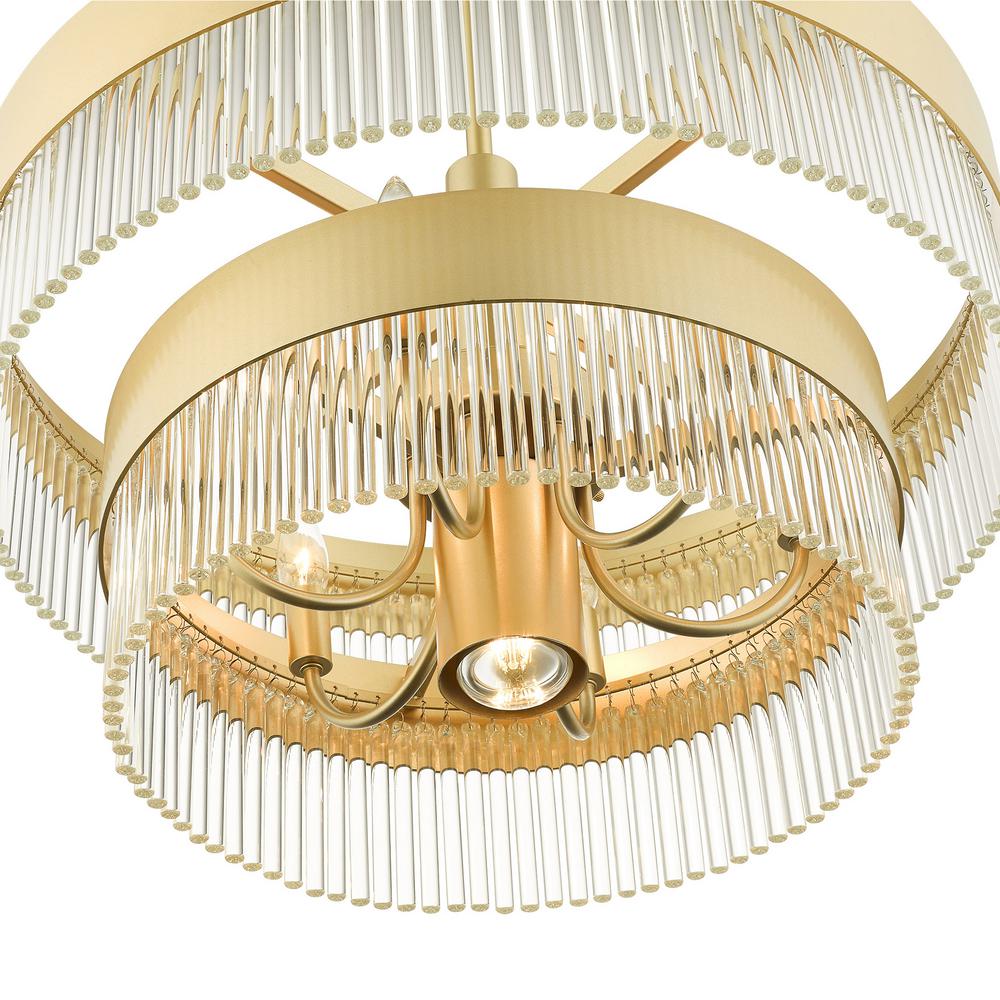Livex Lighting Norwich 6 Light Soft Gold Drum Chandelier With Light Soft Gold Drum Chandelier