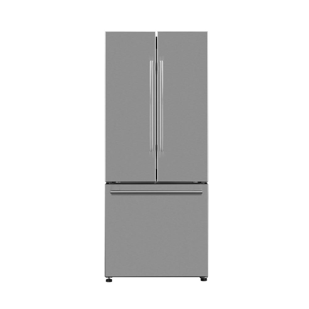 Galanz 29 in. W 16.0 cu. ft. French Door Refrigerator in Stainless