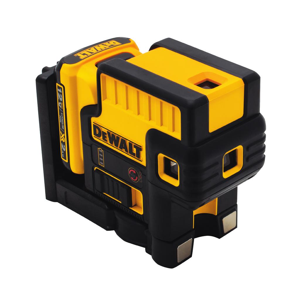 DEWALT 12Volt MAX LithiumIon 5Spot Red Laser Level with (4) AA