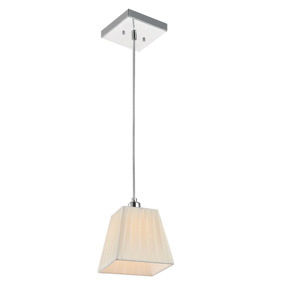 Chrome Mini Beige Bisque Pendant Lights Lighting The Home Tilly 1 Light Chrome Pendant