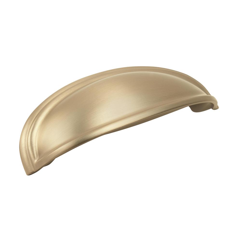 Ashby 4 in (102 mm) & 3 in (76 mm) Center-to-Center Golden Champagne Cabinet Drawer Cup Pull