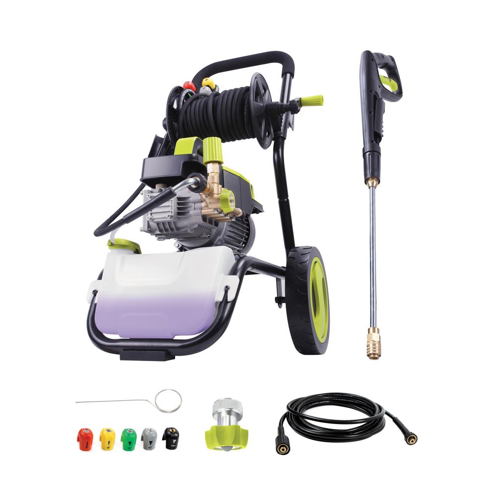 Sun Joe SPX9006-PRO Commercial Series 1300 PSI Max 2 GPM Electric Pressure Washer with Wall Mount, Roll Cage and Hose Reel