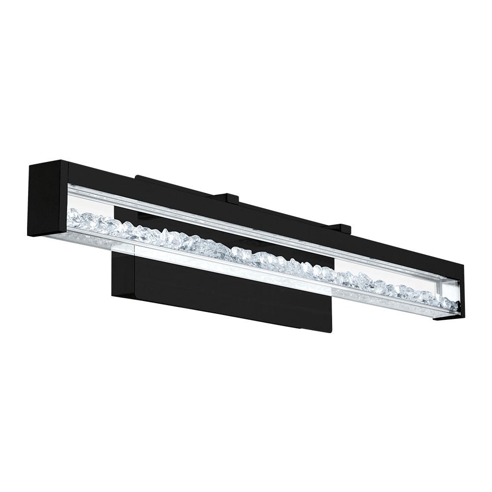 Eglo Cardito Matte Black LED Vanity Light Bar with Clear Glass and