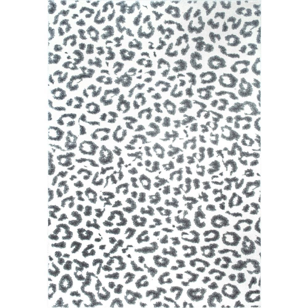 nuloom leopard print grey