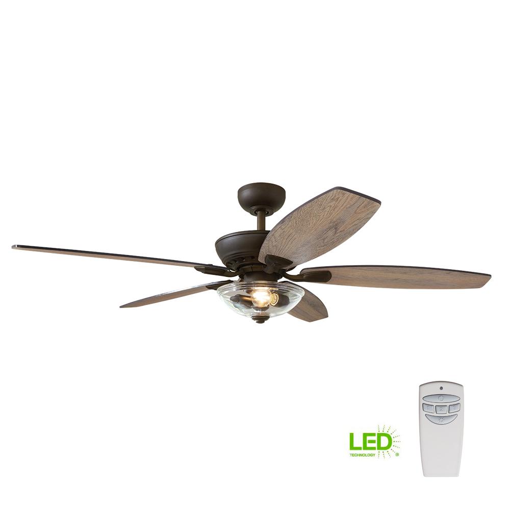 Home Decorators Collection Connor 54 In Led Bronze Dual Mount