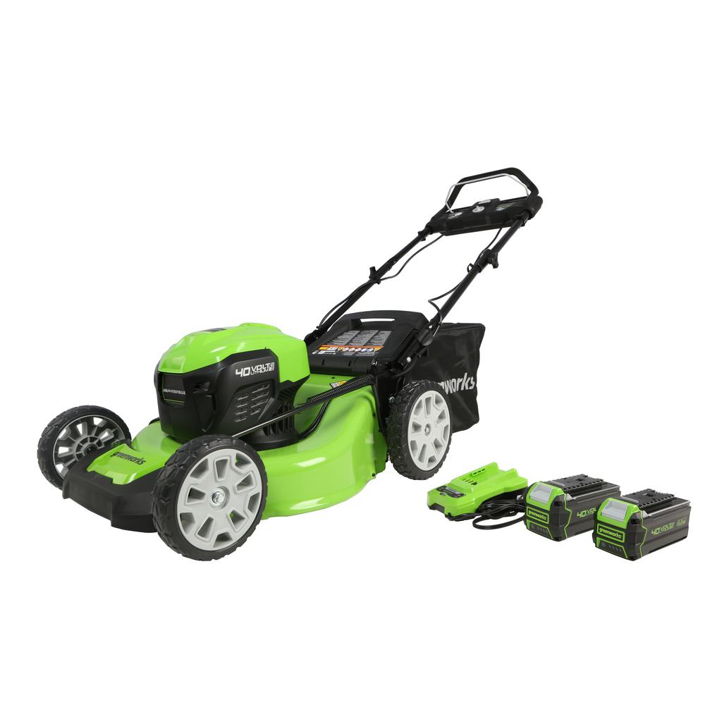 Greenworks mower best sale home depot