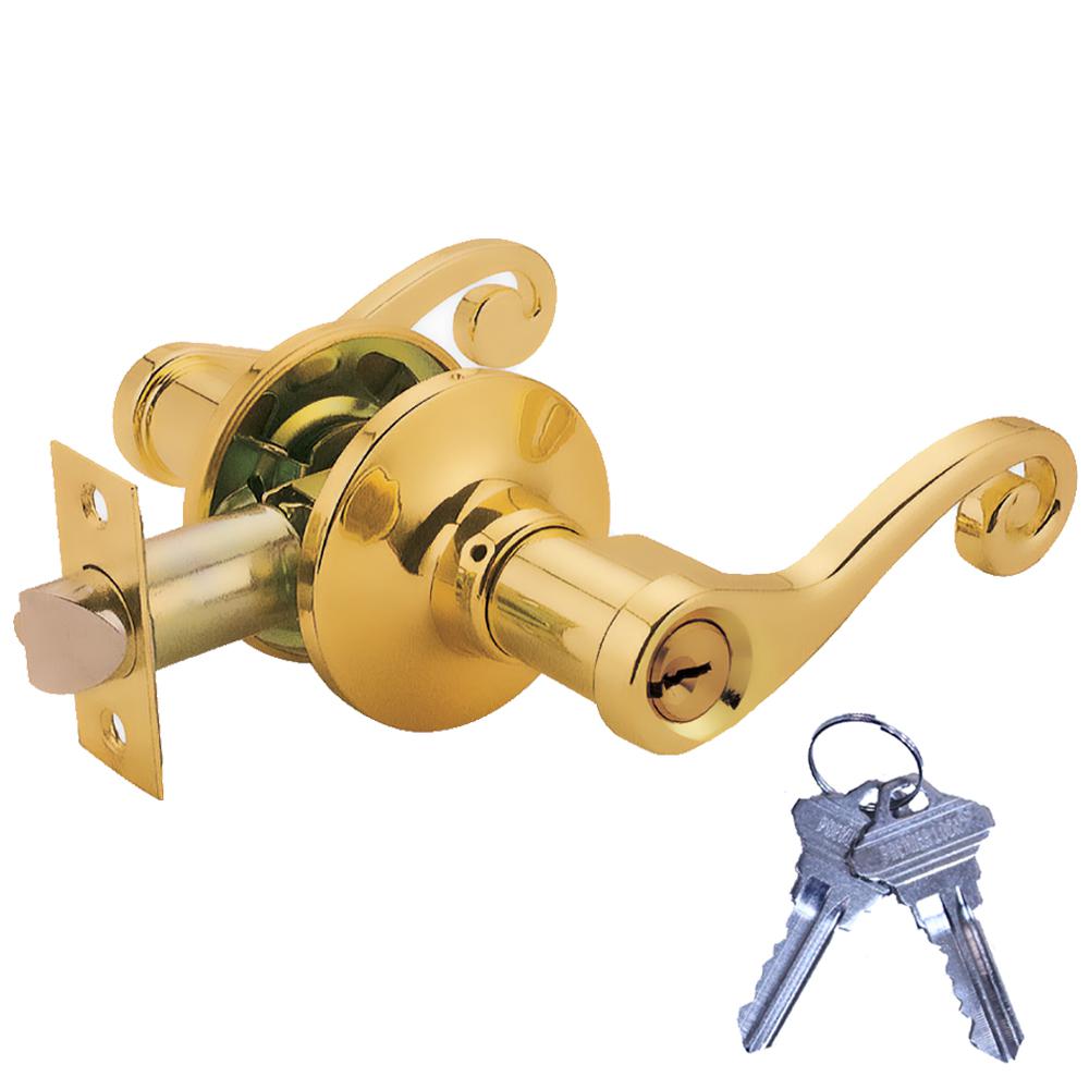 Grip Tight Tools Brass Plated Light Commercial Duty Door Lever