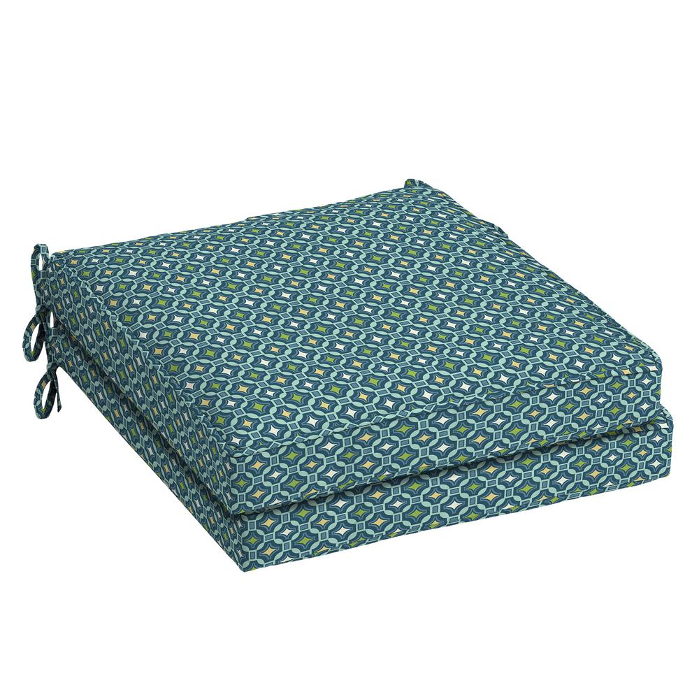 Arden Selections 21 in. x 21 in. Alana Tile Square Outdoor Seat Cushion ...