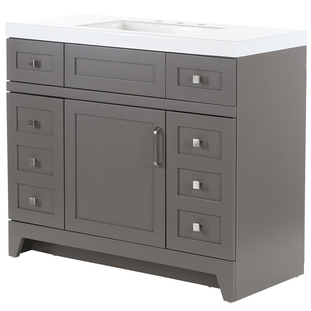 Home Decorators Collection Rosedale 42, Vanity Sinks Home Depot