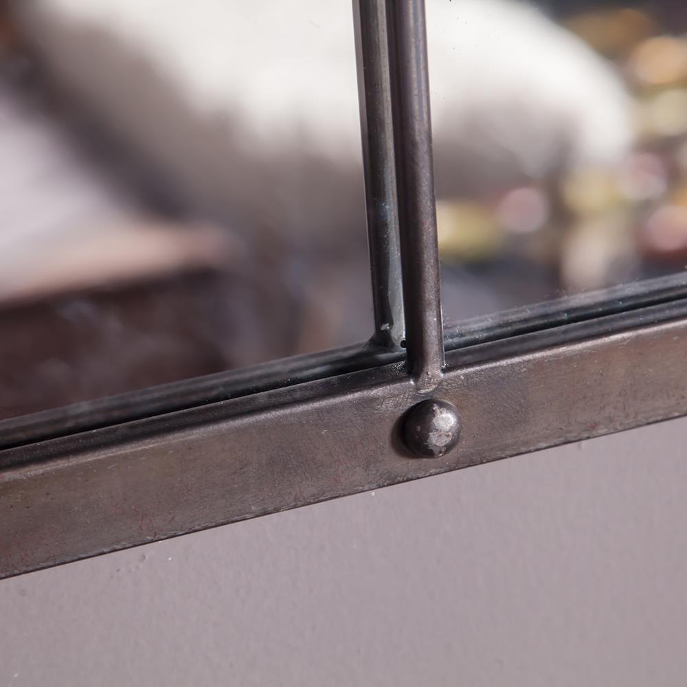 Winsome House Metal Window Frame Decorative Wall Mirror