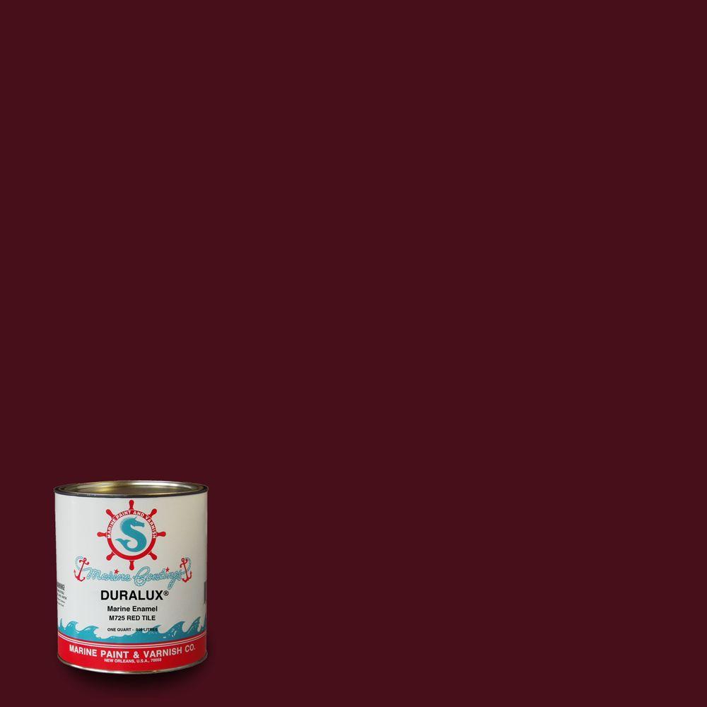 Duralux Marine Paint 1 qt. Tile Red Marine EnamelM7254 The Home Depot