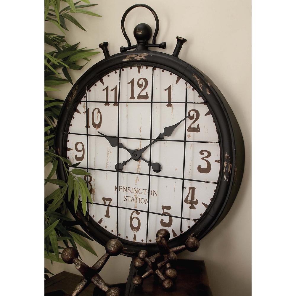 Litton Lane 30 In X 24 Station Iron Wall Clock 20363 Station Iron Wall Clock