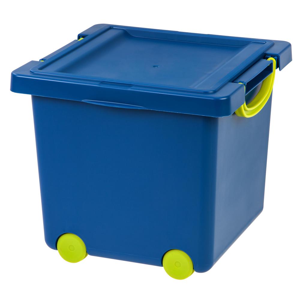 IRIS 31 Qt. Toy Storage Box in Blue-102781 - The Home Depot