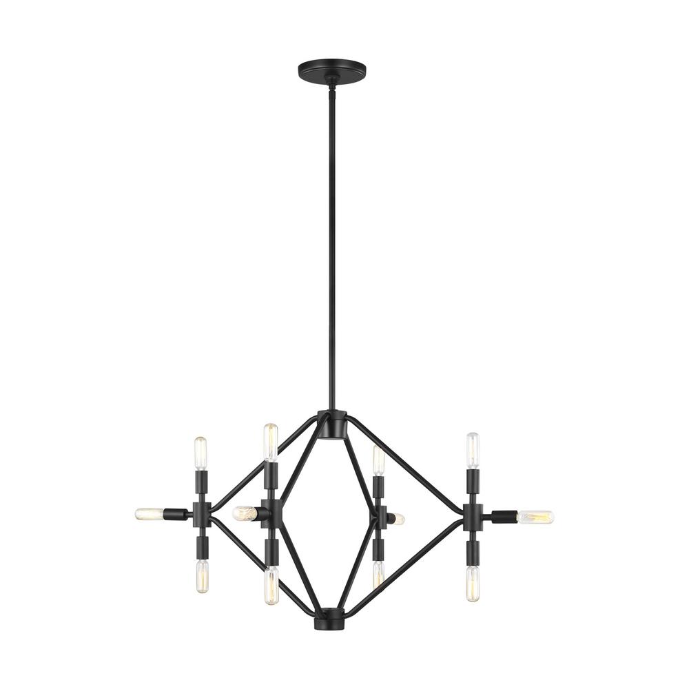 black modern chandelier