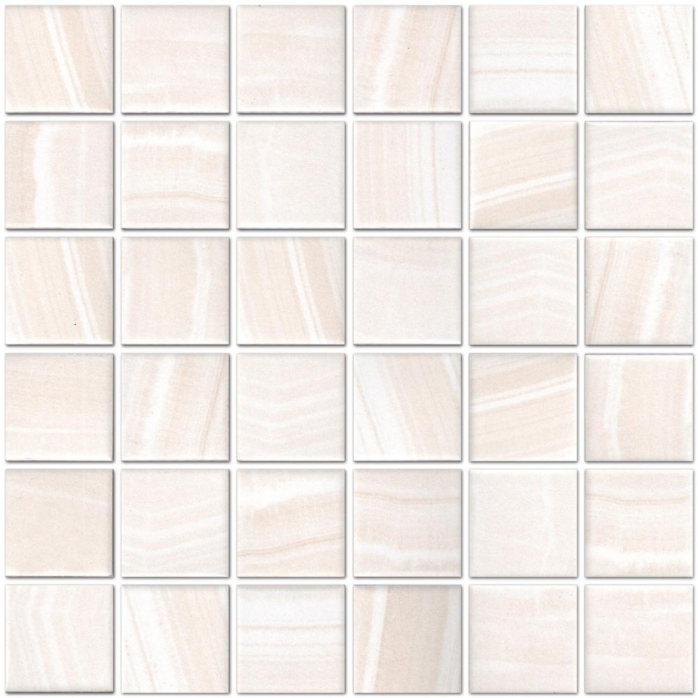 Unbranded Classic Impressions Onyx 12 In X 12 In X 6mm Matte Glazed Porcelain Mesh Mounted Mosaic Tile Clim4574 The Home Depot