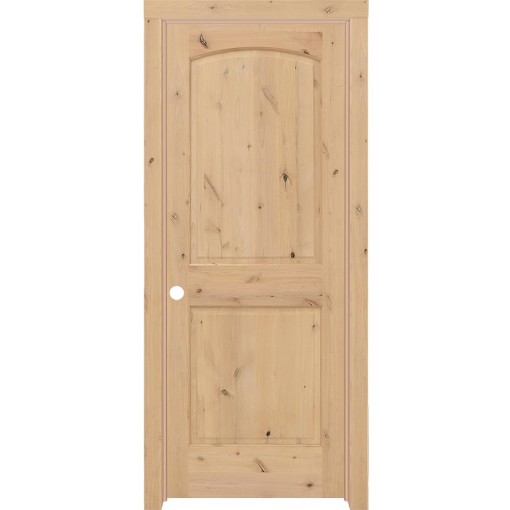 JELDWEN 30 in. x 80 in. Right Hand Recipe Pantry Frosted Glass Unfinished Wood Single Prehung