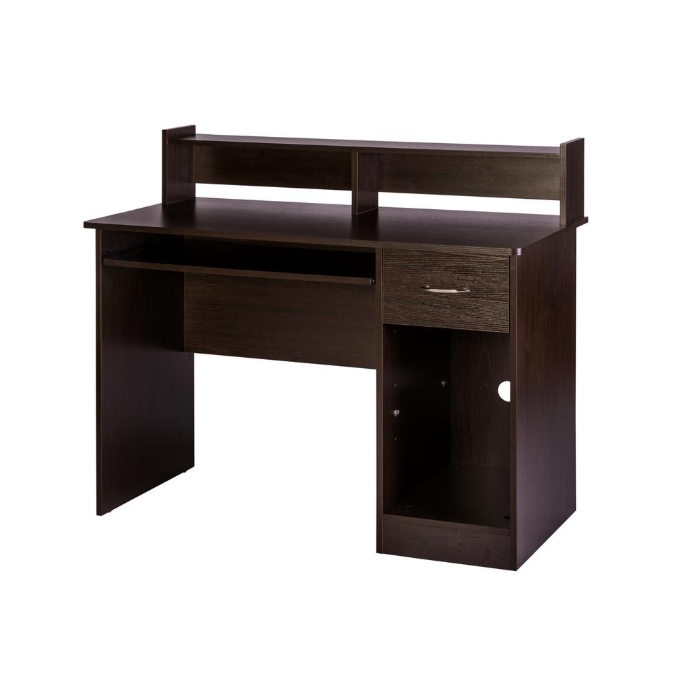 OneSpace Essential Espresso Computer Desk with Pull-Out ...