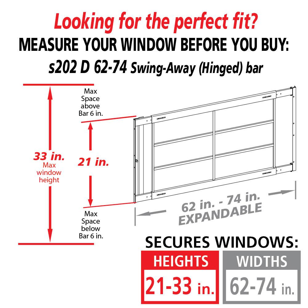 Mr Goodbar Swing Away 62 In To 74 In Adjustable Width 4 Bar