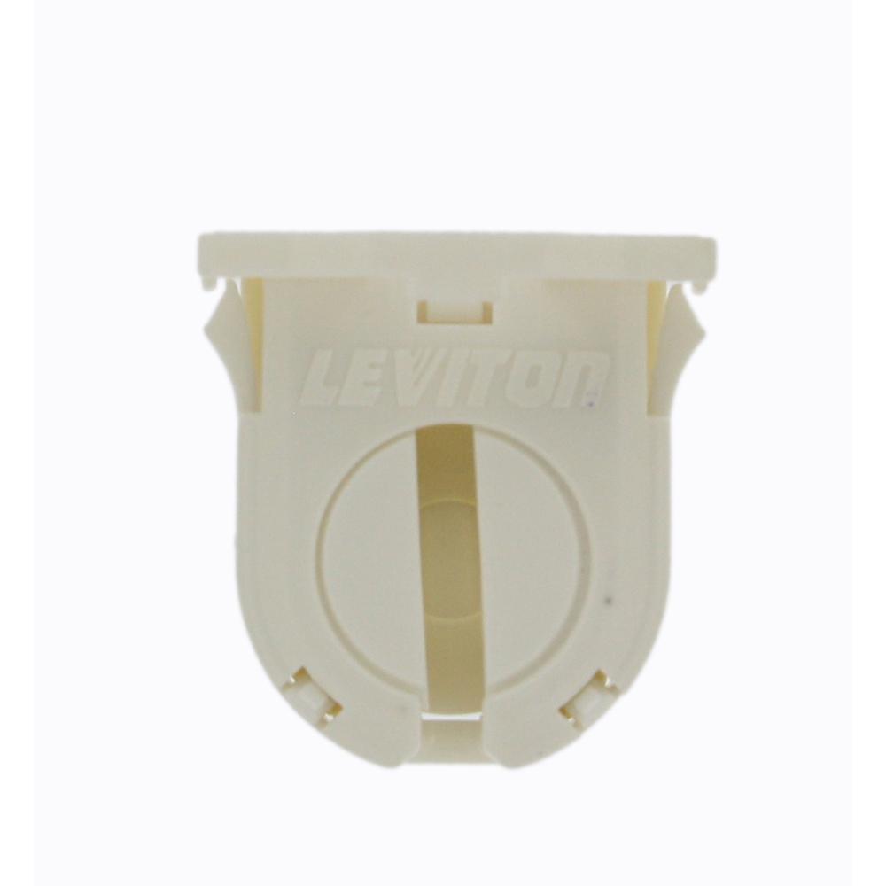 Leviton 660w Short Profile Small Bi Pin Lamp Center For T 8 Lamps Snap In Non Shunted Bottom Load Linear Fluorescent Lampholder