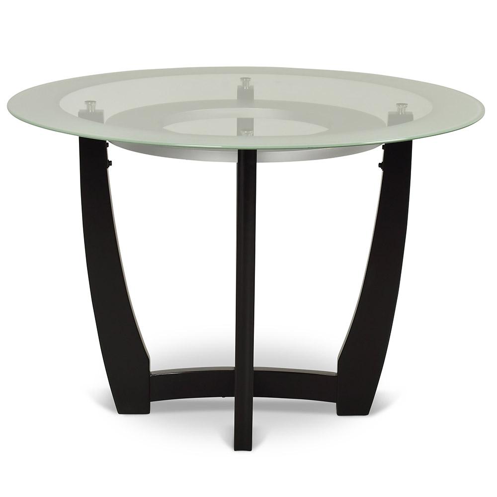 Steve Silver Verano Espresso Round Tempered Glass Dining TableVR450TB