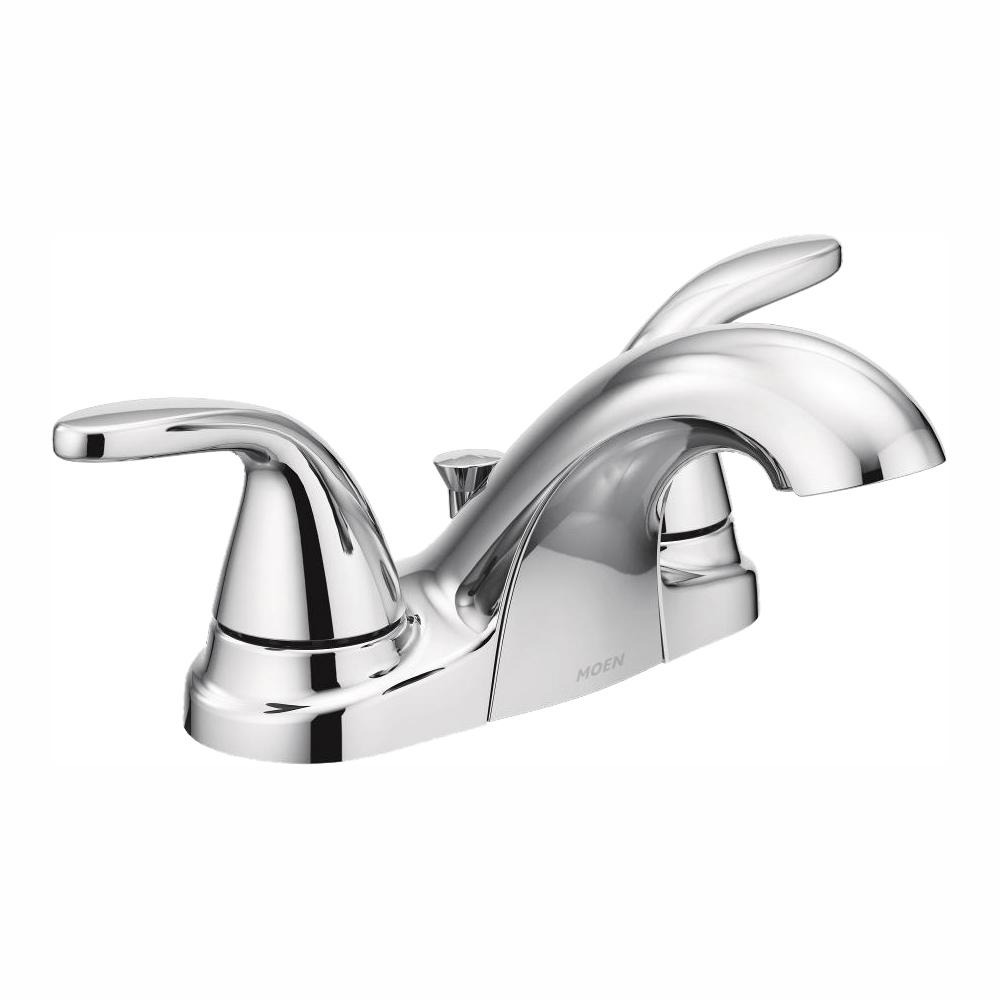 MOEN Adler 4 in. Centerset 2-Handle Bathroom Faucet in ...