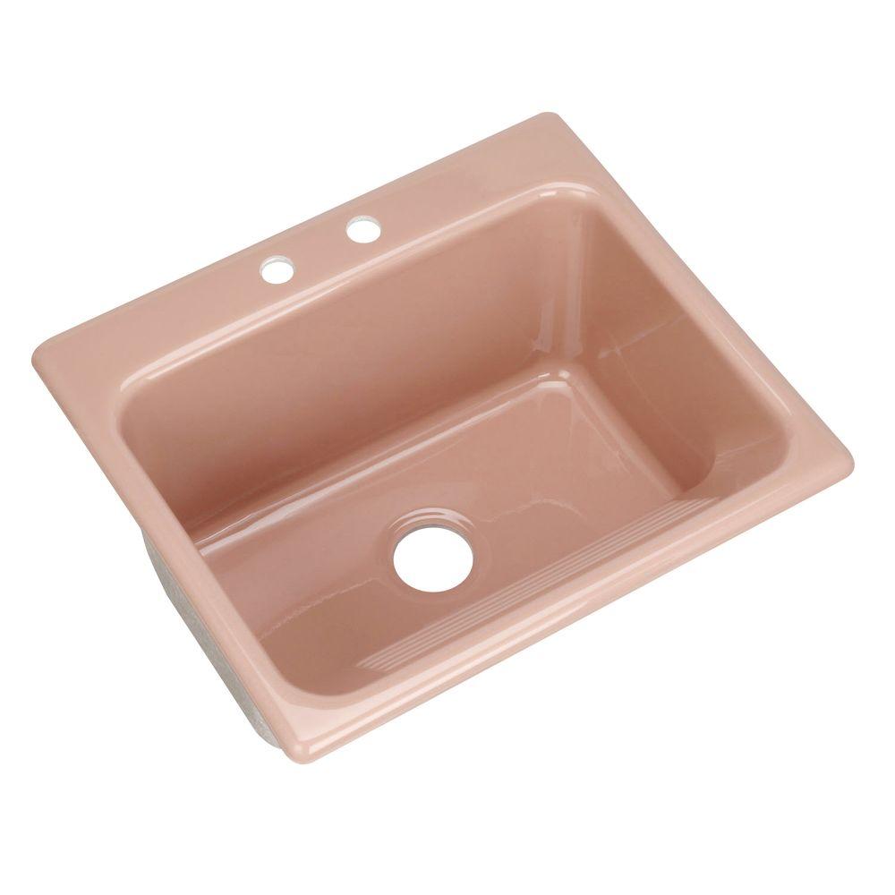 Acrylic Utility Sinks Accessories Plumbing The Home Depot Kensington Drop In Acrylic 25 2 Hole Single Bowl Utility Sink