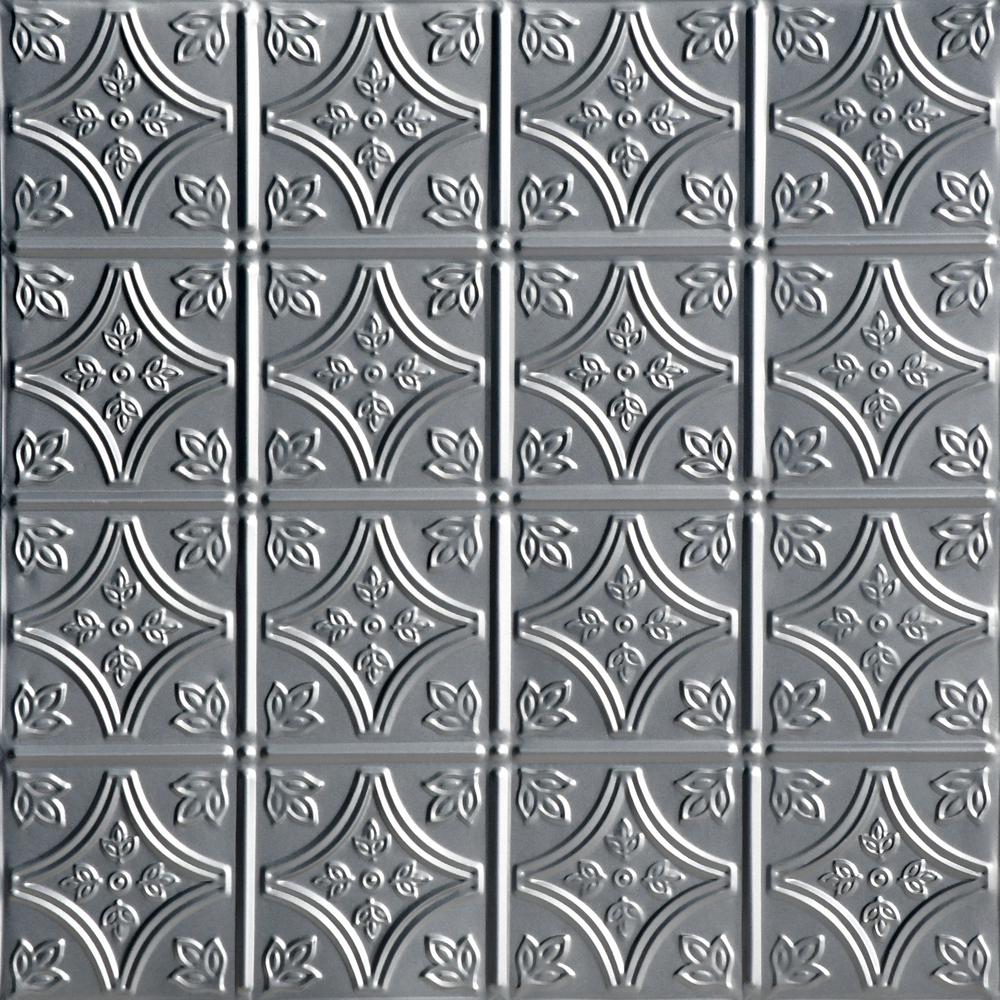From Plain To Beautiful In Hours Tiny Tiptoe 2 Ft X 2 Ft Nail Up Lacquered Tin Ceiling Tiles Surface Mount 48 Sq Ft Case Sk209 Laq 24x24 N 12 The Home Depot
