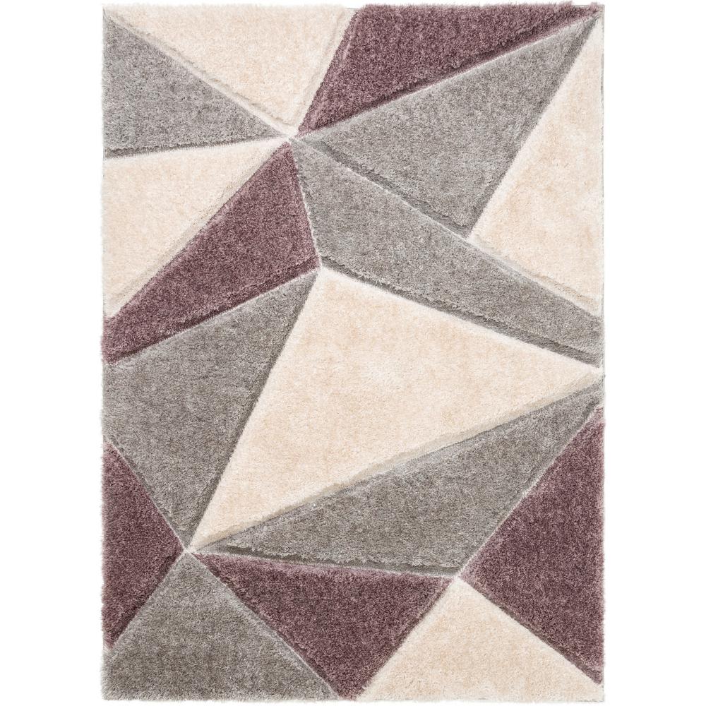 Well Woven San Francisco Venice Purple Modern Geometric Abstract 7 ft