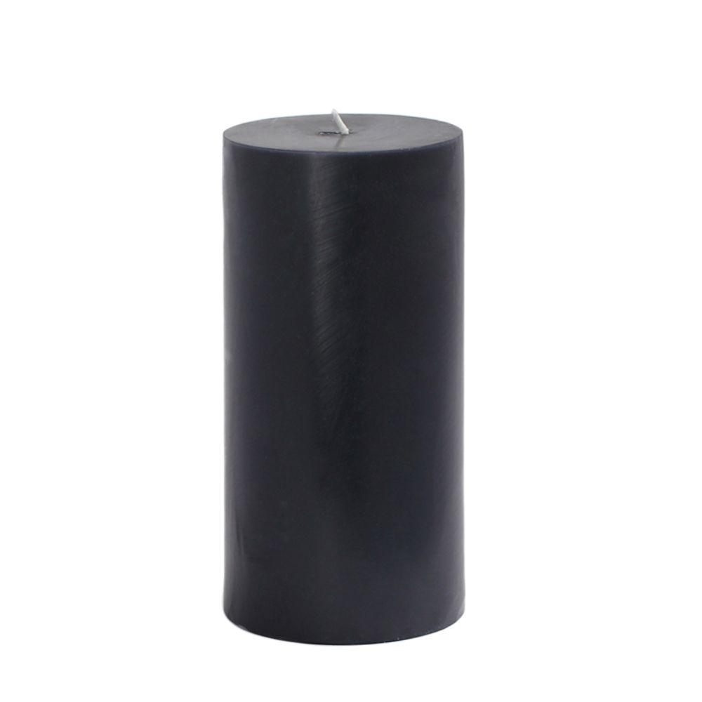 Zest Candle 3 In X 6 In Black Pillar Candles Bulk 12 Case Cpz 092 12 The Home Depot