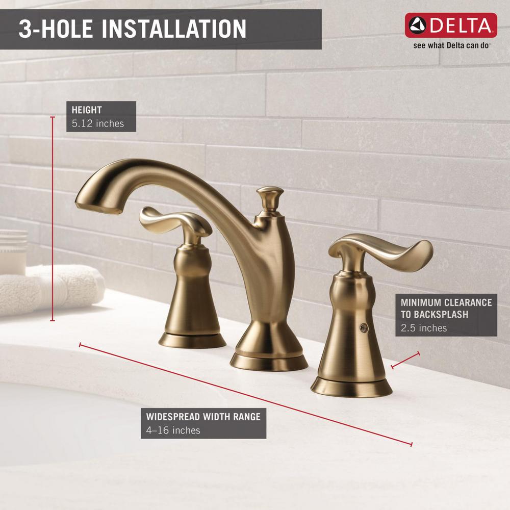 Delta Linden 8 In Widespread 2 Handle Bathroom Faucet With Metal