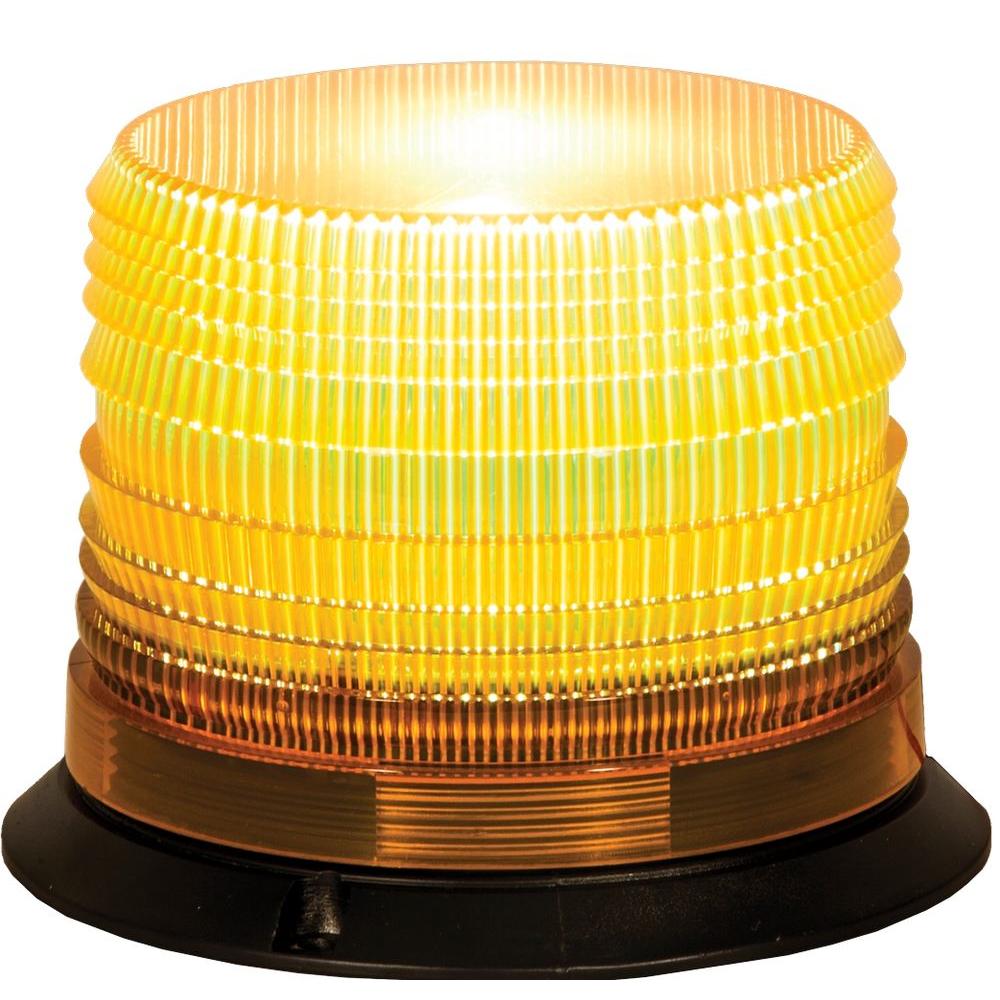 Blazer International 12 Volt 4 In Led Battery Operated Magnetic Amber Low Profile Utility Strobe Light