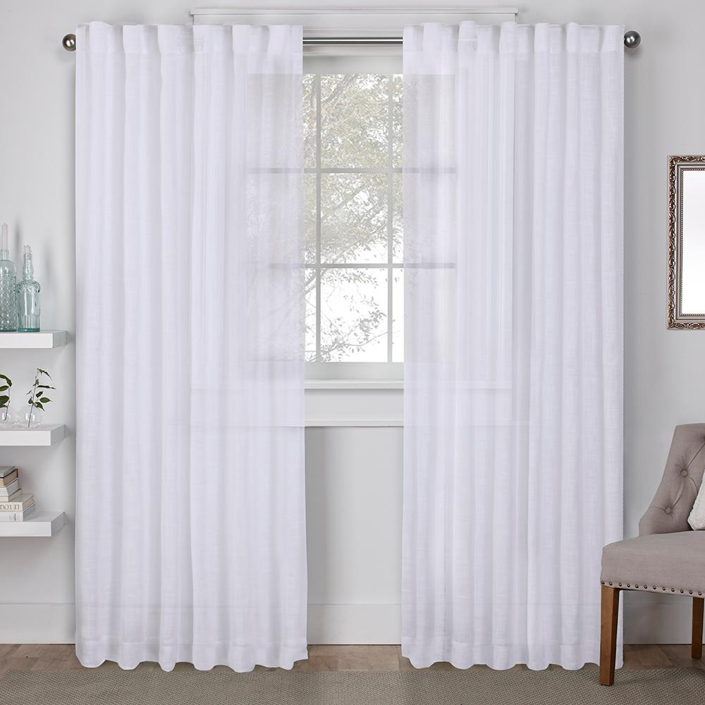 Bella Winter White Hidden Tab Top Window Curtain-EH8276-01 2-96H - The ...